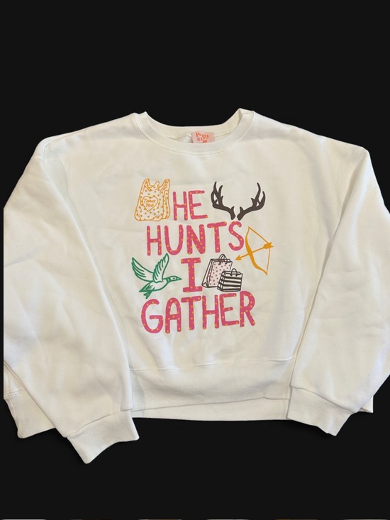 Poppy & Pine Tops - Poppy & Pine He Hunts I Gather Oversized Sweatshirt L/XL